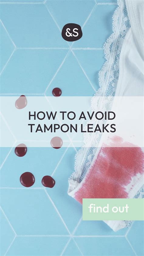 How to avoid tampon leaks 